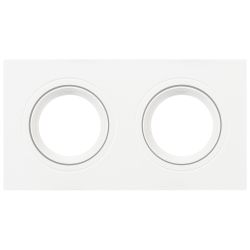 Встраиваемый светильник декоративный ЭРА KL92-2 WH MR16/GU5.3 белый, пластиковый | Декоративные встраиваемые светильники