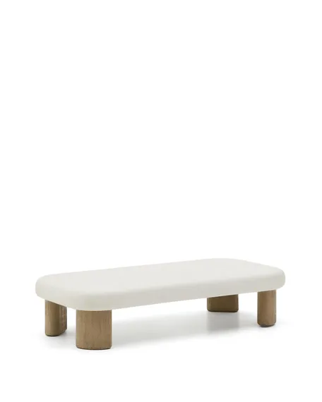 Журнальный столик Labra из цемента и акации 140 x 70 см