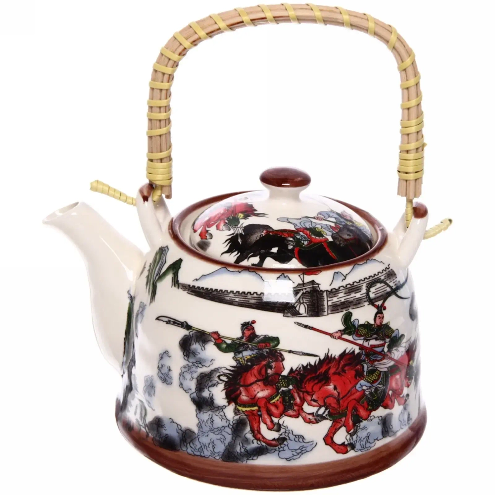 Чайник заварочный керамический 700мл с ситом «Воины»