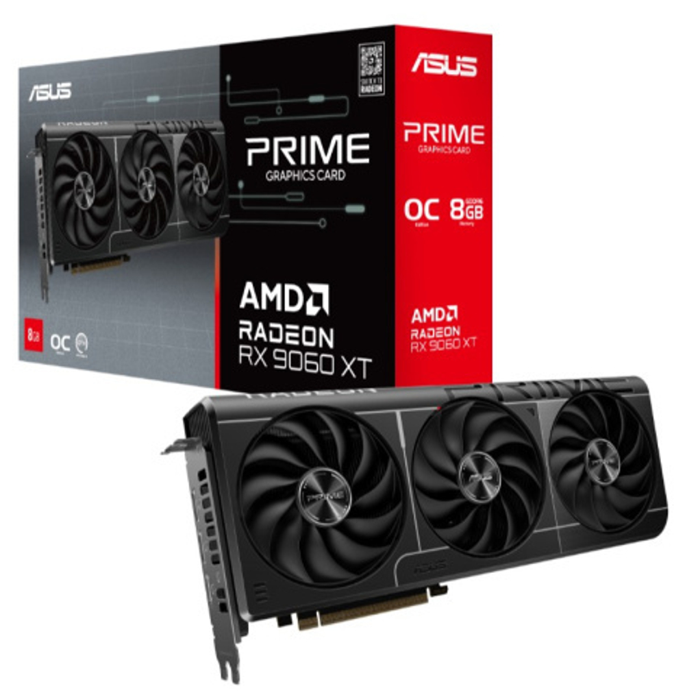 Видеокарта ASUS Radeon RX 9060 XT PRIME OC (PRIME-RX9060XT-O8G)
