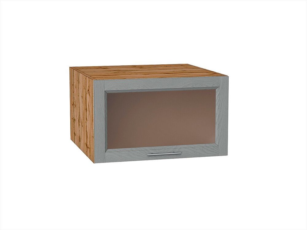 Шкаф верхний горизонтальный остекленный глубокий Сканди