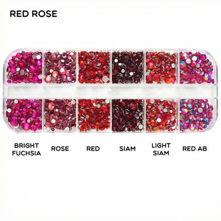 Набор страз холодной фиксации из стекла, цвет Mix, форма Round