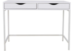 Компьютерный стол Woodville Дейл белый шелк, ножки белые