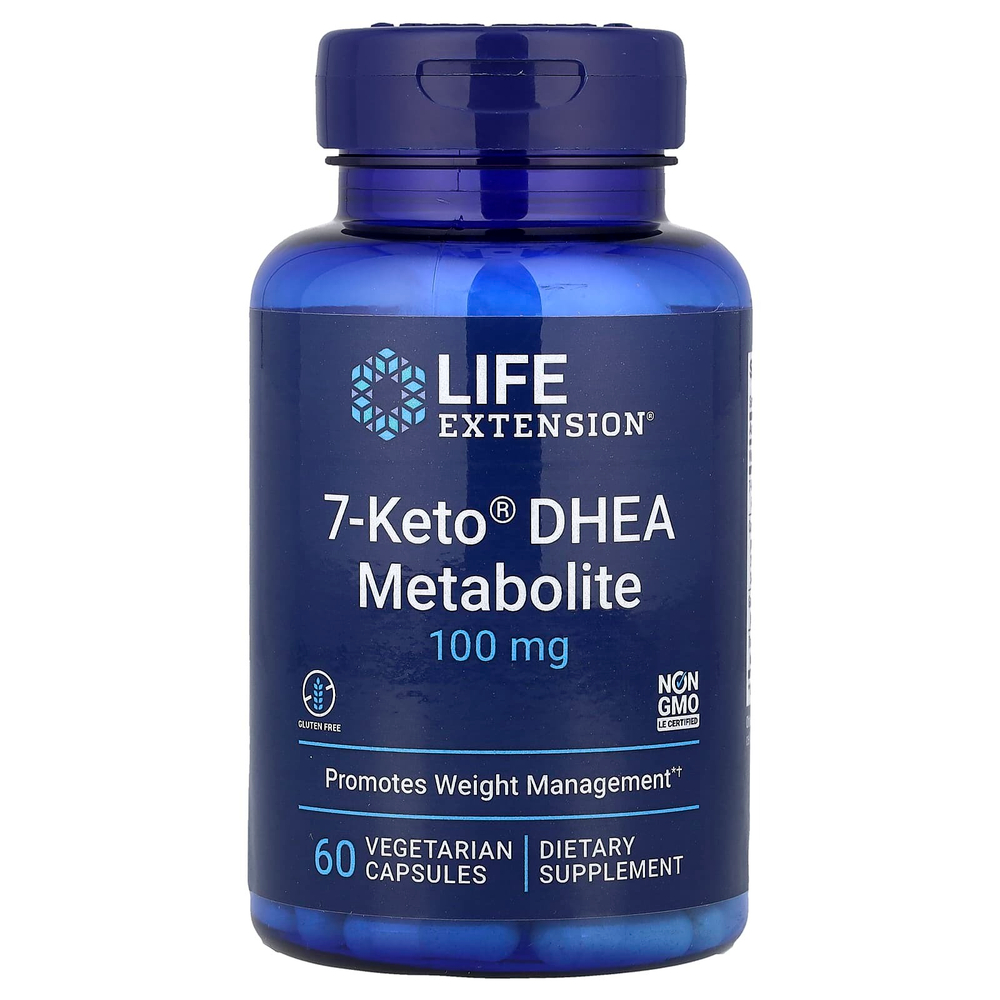 Life Extension, 7-Keto® DHEA Metabolite, 100 мг, 60 вегетарианских капсул
