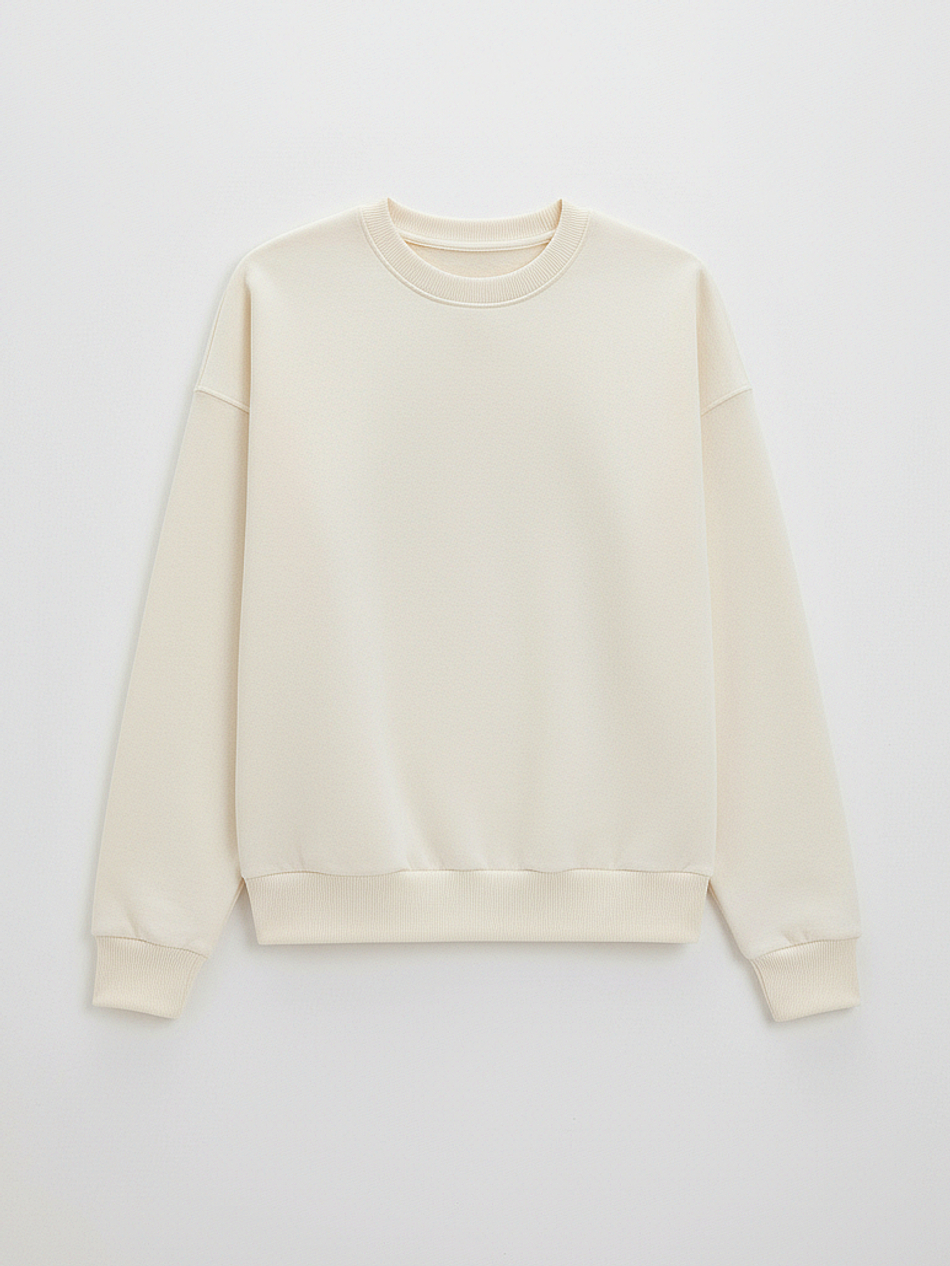 Набор из молочных брюк и свитшота с начесом