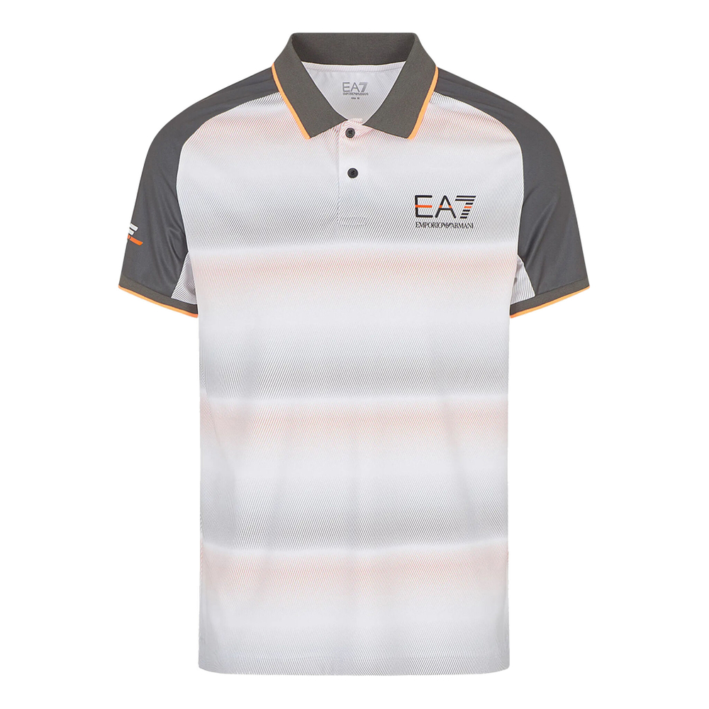 Мужское теннисное поло EA7 Polo Men - White, Black