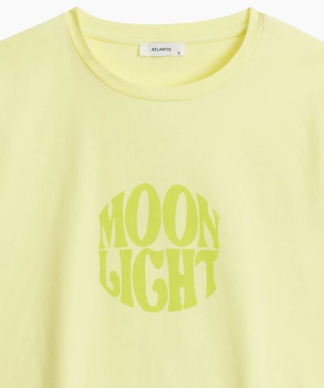 Женская пижама Atlantic NLP-487 ,с коротким рукавом и шортами, хлопок, лайм