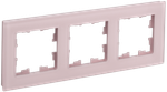 BRITE Рамка 3-местная РУ-3-2-Бр стекло розовый матовый IEK