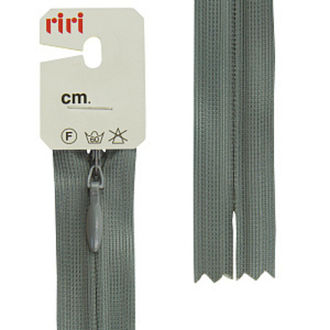 Молния Riri, потайная неразъемная, Т3, цвет серо-зеленый 2107