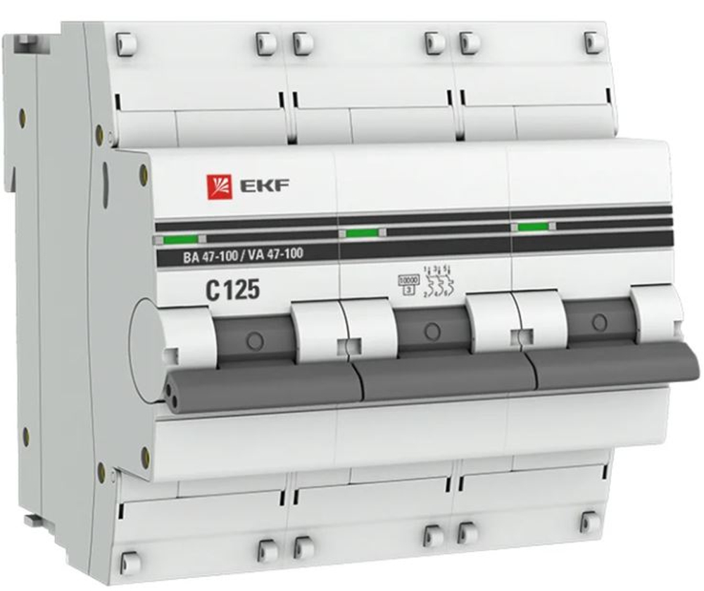 Выключатель автоматический модульный 3П 25А  10кА BA 47-100 PROxima KF