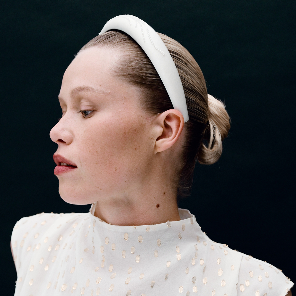 Ободок средний с декором веточка