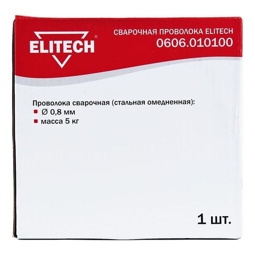 Проволока ELITECH 0.8 мм стальная омедненная 5 кг