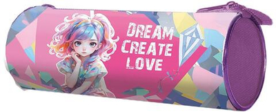 Пенал-тубус на молнии, малый, печать на ткани 210/65 "Анимемания 2025"