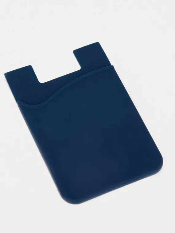 Картхолдер на телефон, силикон, цвет синий
