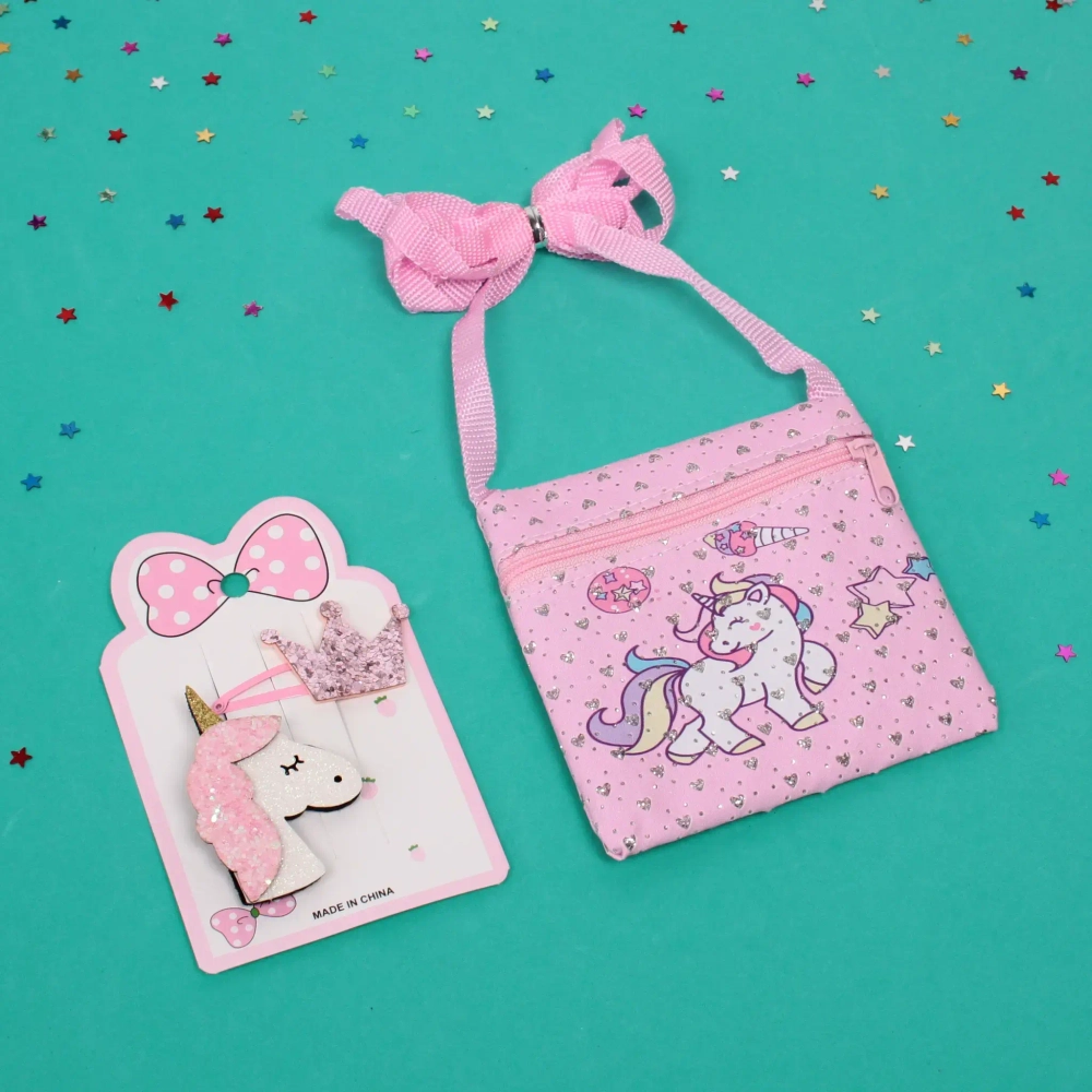 Набор аксессуаров для волос детский с сумочкой «Little Treasure Princess» (2 зажима, сумочка), 11*22 см