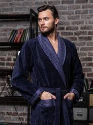 Халат мужской Christopher без капюшона Джинс "Polens"