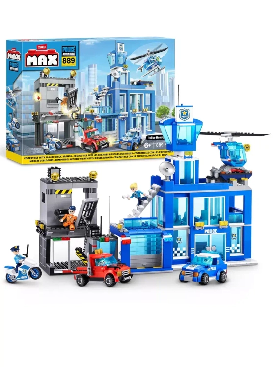 Конструктор Штаб квартира полиции 889 деталей