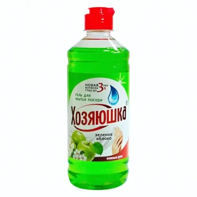 Гель для мытья посуды РЕНЕС.К.(Выгодная Уборка) Хозяюшка 500мл Яблоко