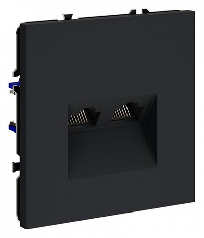 Розетка двойная Ethernet RJ-45 без рамки Voltum S70 VLS060207