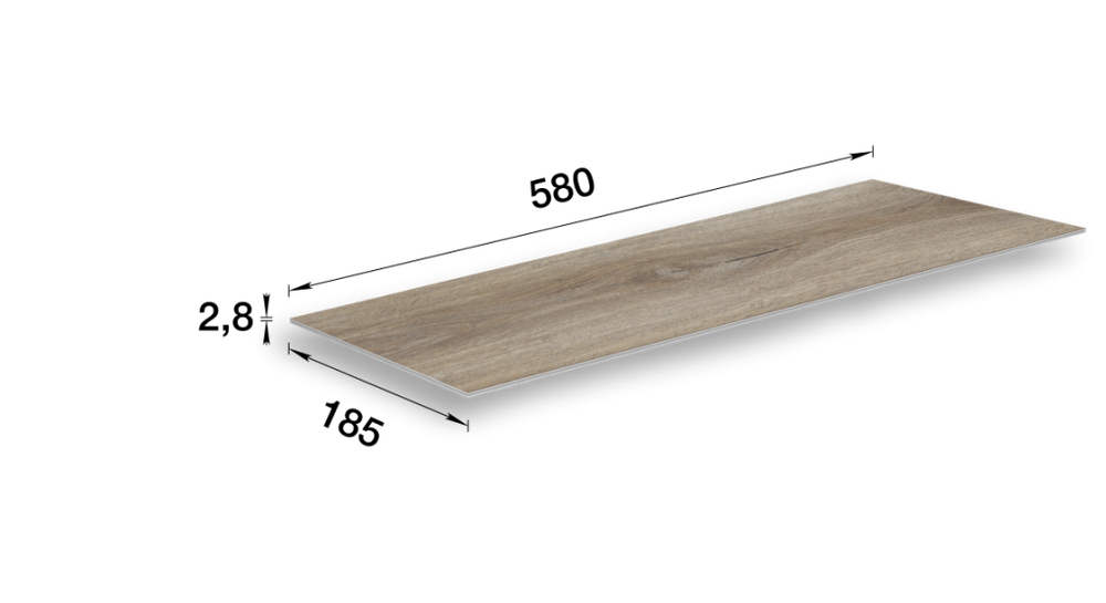 SPC-плитка стеновая "Идеал Керама" 211 Дуб рустик 185х580х2.8мм