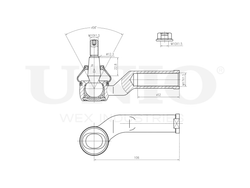 Наконечник рулевой левый UNIO SSP-10022