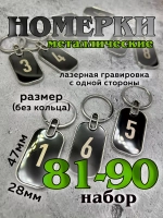 Номерки на ключи металл