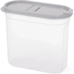 Емкость для сыпучих продуктов Космо 1,65л с клапаном, серый