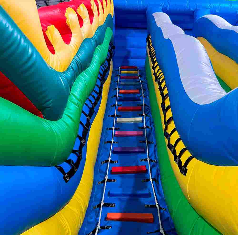 Коммерческий надувной батут-горка с бассейном «Спуск Дракона», 13*6*7,5 м