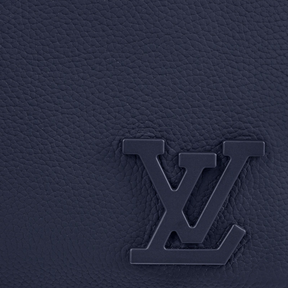 LOUIS VUITTON Cow Leather Shoulder Bag, Crossbody Bag, Handbag, Briefcase Large Men"s Marine Blue