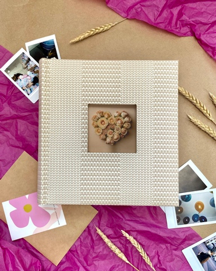 Фотоальбом Делюкс на 200 фото 10х15 см, бум. листы , книж. переплет свадебный ethno west