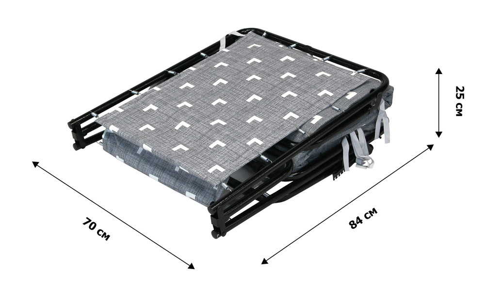 Кровать раскладная Соната мягкая лист 50мм арт.РП-700-Э-50 (цвет ткани серый рис.тетрис (1 шт. в уп.)