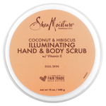SheaMoisture, Осветляющий скраб для рук и тела с витамином E, кокосом и гибискусом, 340 г (12 унций)