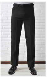 Брюки "Классика", черные, школьные 9 лет р.146/36 (ВАЙТ КОТТОН)