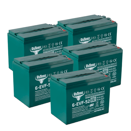 Комплект аккумуляторов RuTrike 6-EVF-52 60V55AH (AGM)