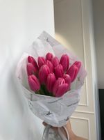 Букет из 15 розовых тюльпанов