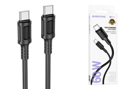 Шнур Type-C--Type-C BOROFONE BX111 PD 60W 1-метр 3А черный