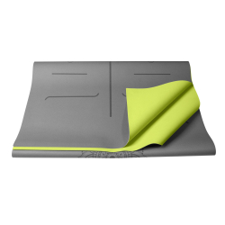 ULTRAцепкий легкий 100% каучуковый коврик для йоги Mandala Travel Grey 185*68*0,2 см