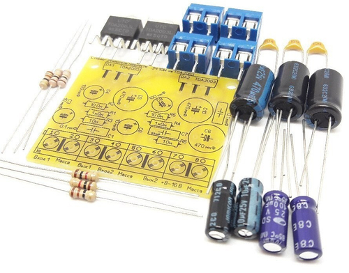 ERK-TDA2003-Стерео усилитель ЗЧ 2х10W