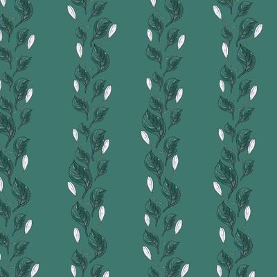 горизонтальный узор с листьями