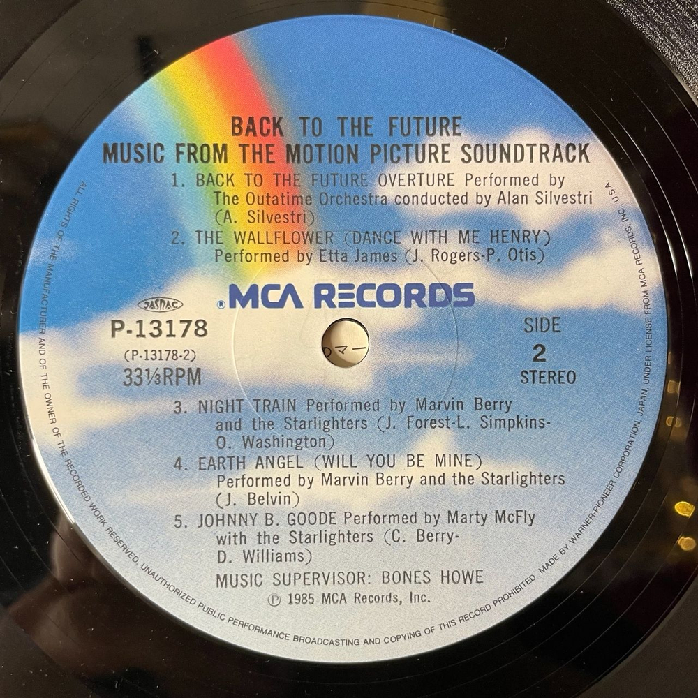 Винтажная виниловая пластинка LP Back To The Future Назад В Будущее Music From The Motion Picture Soundtrack (Japan 1985) (Obi)