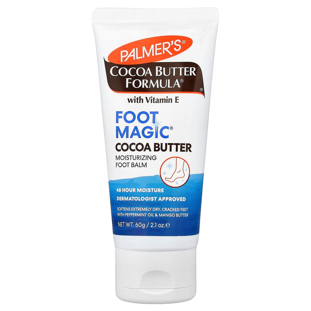 Palmer's, Cocoa Butter Formula® с витамином E, Foot Magic®, увлажняющий бальзам для ног, 60 г (2,1 унции)