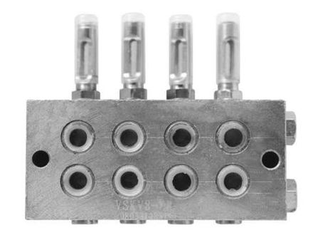 VSKV2-KR - Питатель для двухлинейных систем смазки с рабочим давлением 400 бар, количество выходов 2, максимальная доза 1,5 мл/цикл, с регулятором и индикатором
