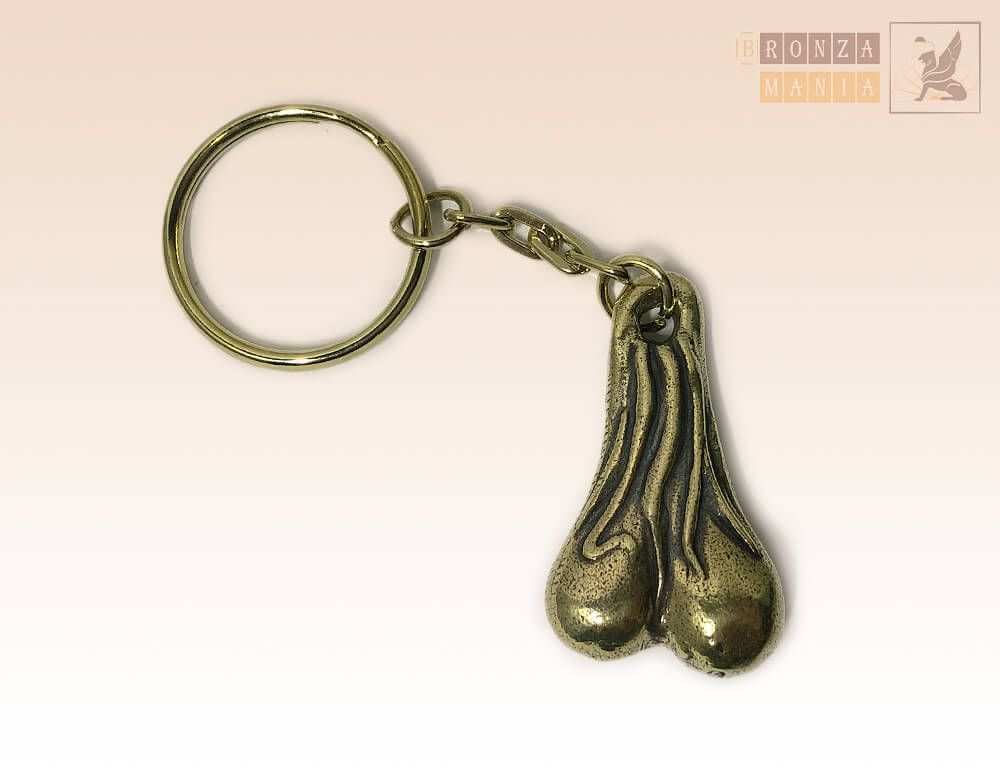 брелок Яйца бычьи - Brass balls