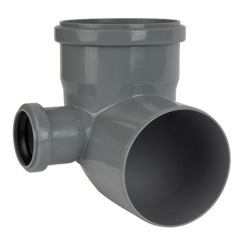 Колено канализационное с отводом левым RTP 110х50 мм 87,5°
