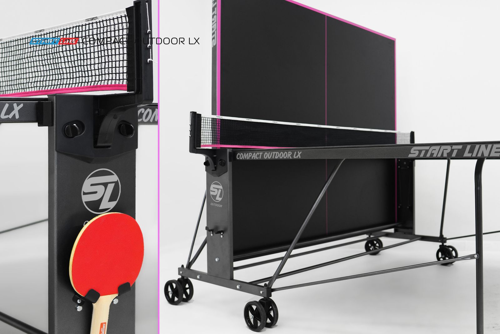 Стол теннисный Compact-2 LX Всепогодный Black фото №7