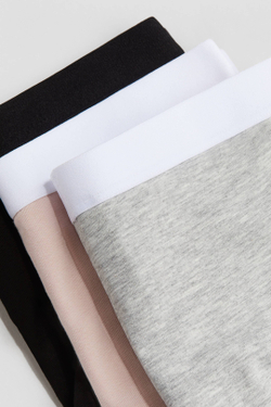 H&M Набор из пяти хлопковых трусиков, светло-серый