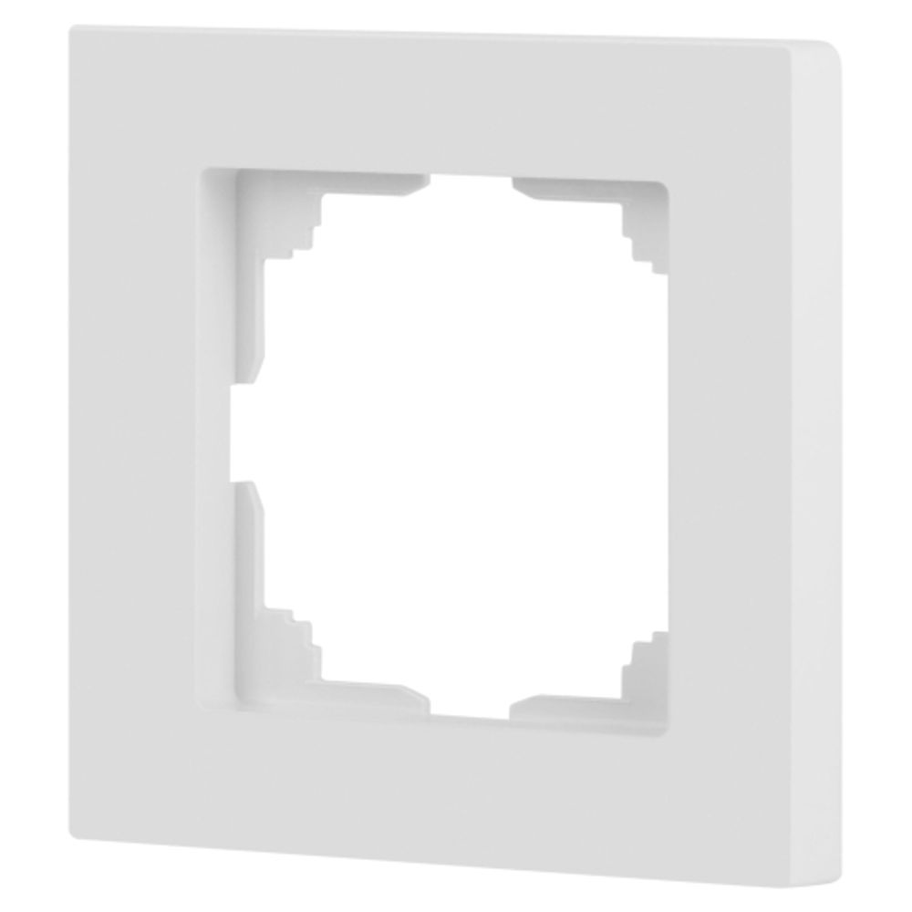 Рамка для розеток и выключателей Intro Accent 6-501-01М на 1 пост, СУ, белый матовый | Intro