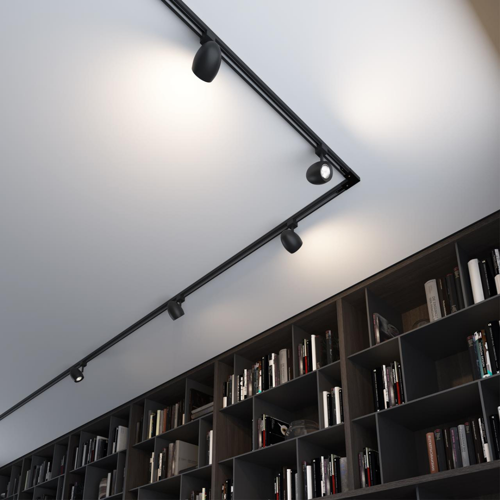 370547 PORT NT19 251 черный Светильник трековый однофазный трехжильный IP20 GU10 50W 230V VETERUM