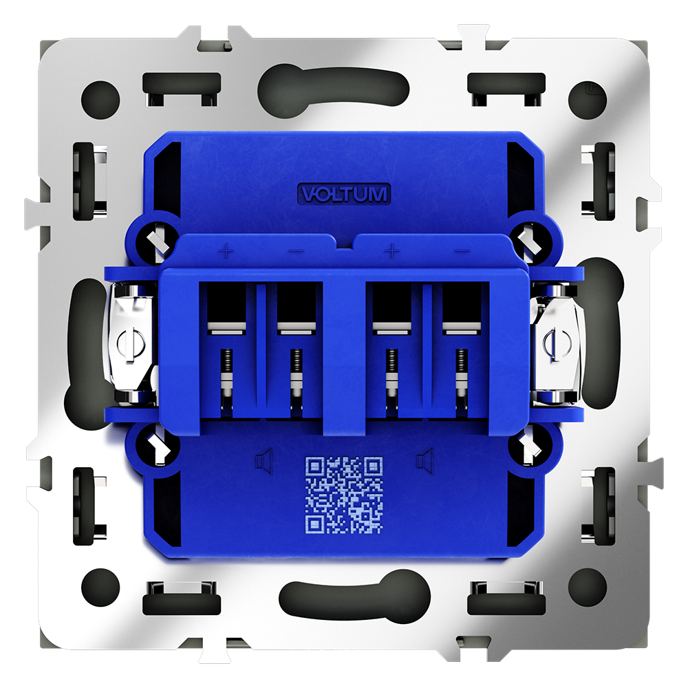 Розетка акустическая встраиваемая VOLTUM S70 4-местная, (графит)