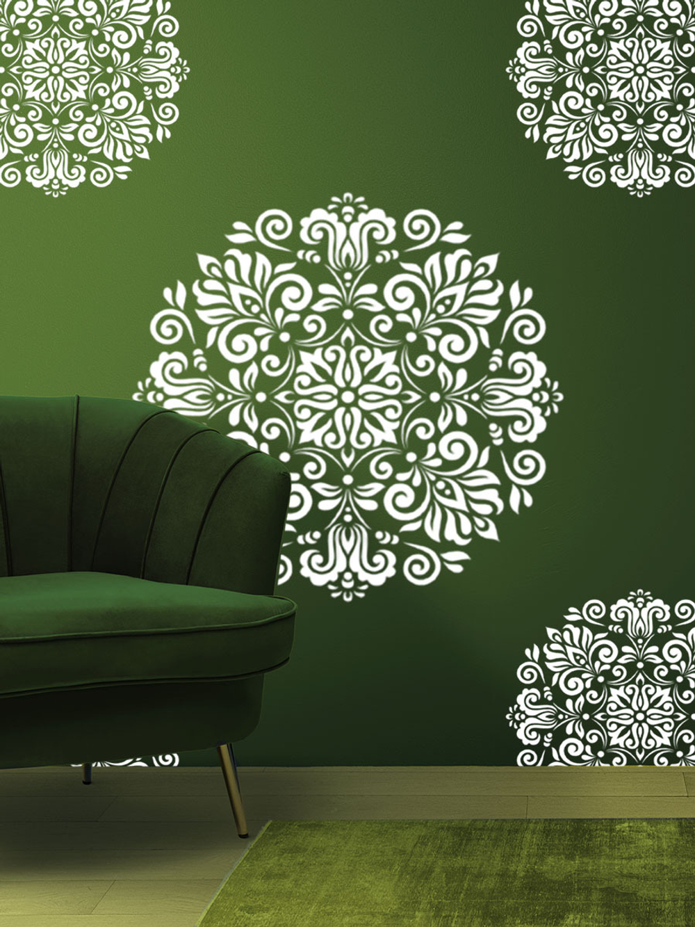 Трафарет для стен из пластика многоразовый 007